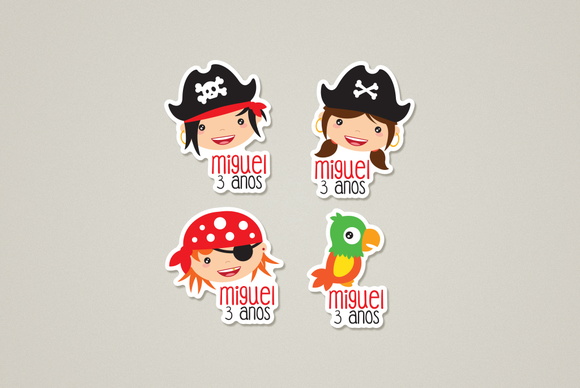 Tags Piratas Personalizadas para Tubete