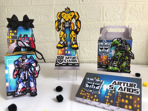 Personalizados Transformers - Kit com 20 unidades