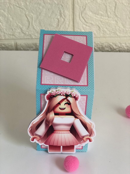 Personalizados Roblox Rosa - Kit com 30 Unidades - Imagem 5