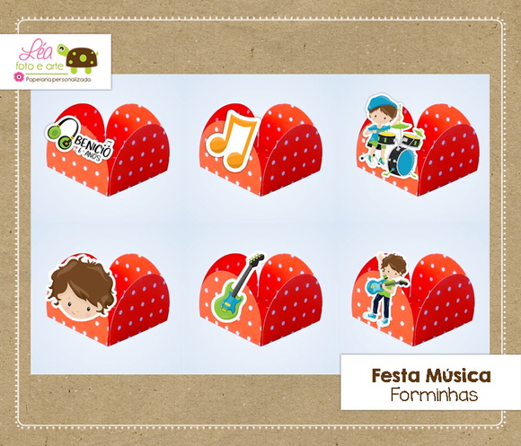 Forminha para Doce - Festa Música