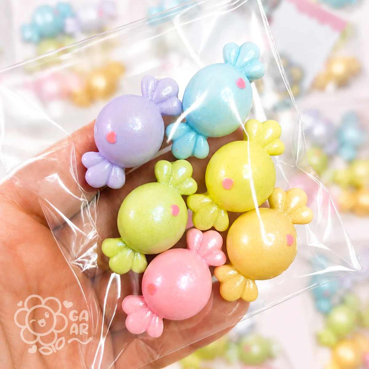 Aplique Balinhas Redondas em Biscuit - Imagem 1
