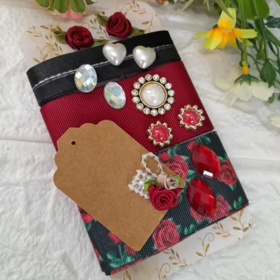 Kit de Fitas e Enfeites Coordenados Vermelho e Preto  | Artesanato Criativo, Costura e Scrap