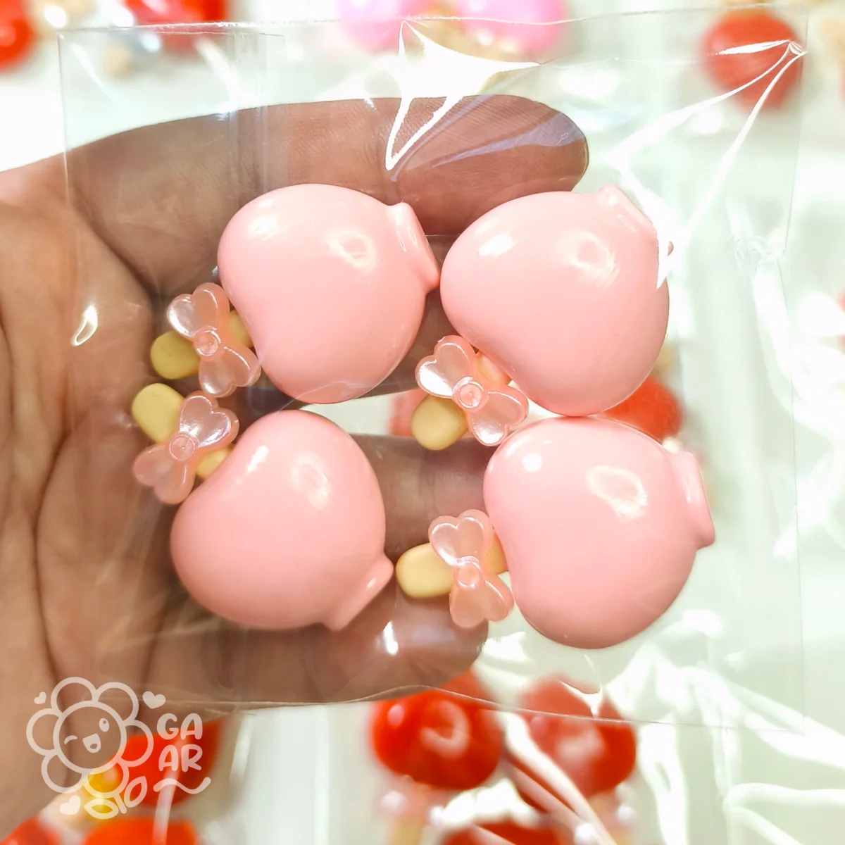 Aplique Maçã do Amor em Biscuit - Imagem 3