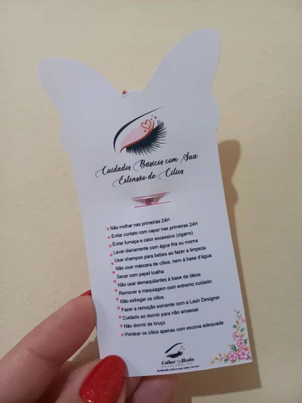 Arquivo Digital Cartão porta Escovinha de Cílios + cuidados - Imagem 4