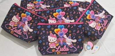 Necessaires Turma da Hello Kitty Neon