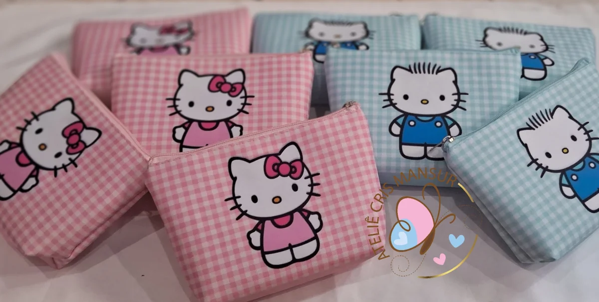 Necessaire Hello Kitty Personalizada para meninos e meninas - Imagem 1