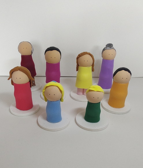 Kit Família Obesos para Constelação Familiar Mesa Água