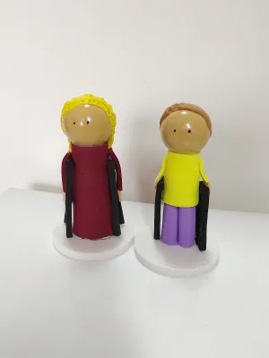 Bonecos com Muletas para Constelação Mesa ou Água