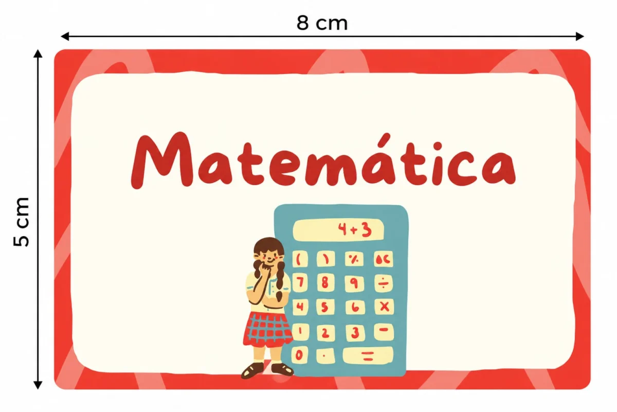 Kit com 12 etiquetas Escolares para Livros e Cadernos - Imagem 8