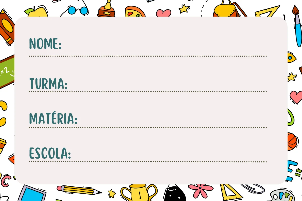 Kit com 12 etiquetas Escolares para Livros e Cadernos - Imagem 2