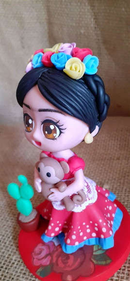 Boneca Frida Kahlo Chibi