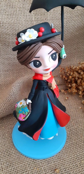 Boneca Mary poppins em biscuit - Imagem 2