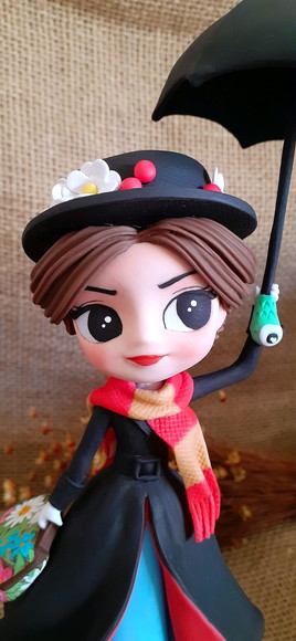 Boneca Mary poppins em biscuit - Imagem 4