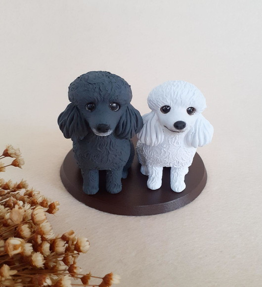 Casal de Miniatura Pet para Bolo de Casamento - Imagem 2