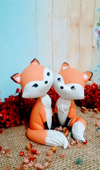 Enfeite Casal Raposa
