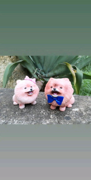 Lulu da pomerania miniatura em biscuit - Imagem 3