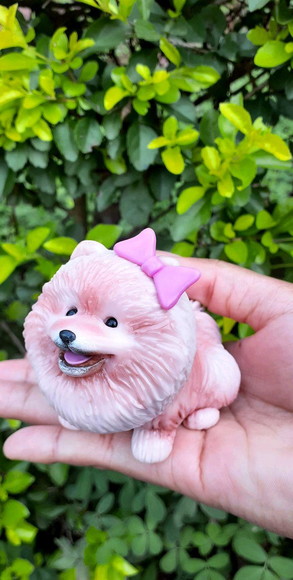 Lulu da pomerania miniatura em biscuit - Imagem 4