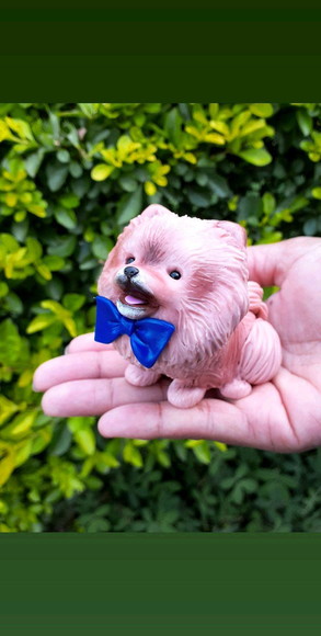 Lulu da pomerania miniatura em biscuit