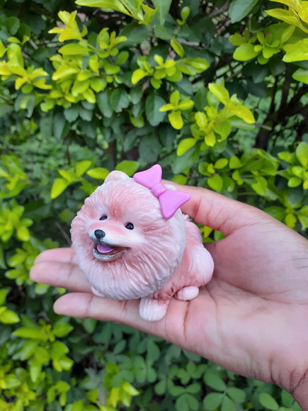 Spitz Alemão Miniatura de Biscuit