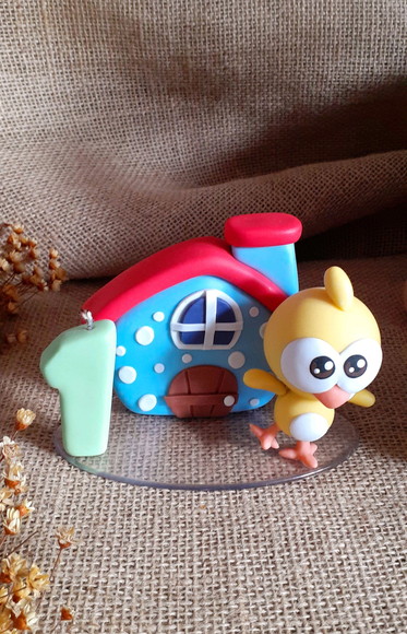 Topo de bolo galinha pintadinha mini