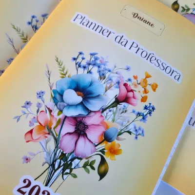 Caderno Planner da Professora Personalizado | Organização Escolar e Planejamento Pedagógico
