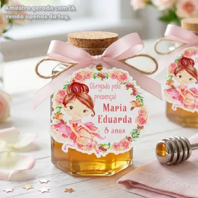 30 TAGS DE CORTE ESPECIAL PARA LEMBRANCINHAS TEMA BAILARINA AQUARELA