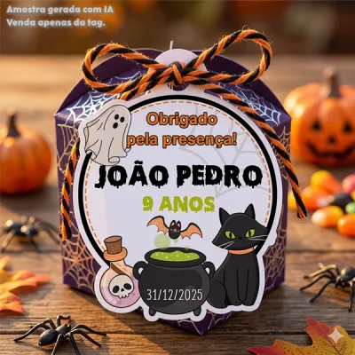 30 TAGS DE CORTE ESPECIAL PARA LEMBRANCINHAS TEMA HALLOWEEN