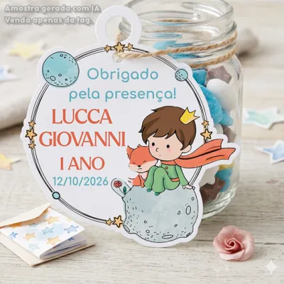 30 TAGS DE CORTE ESPECIAL PARA LEMBRANCINHAS TEMA PEQUENO PRÍNCIPE CUTE