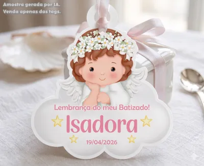 30 TAGS DE CORTE ESPECIAL PARA LEMBRANCINHAS TEMA ANJINHA