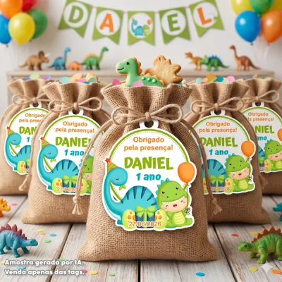 30 TAGS DE CORTE ESPECIAL PARA LEMBRANCINHAS TEMA DINOSSAURO BABY
