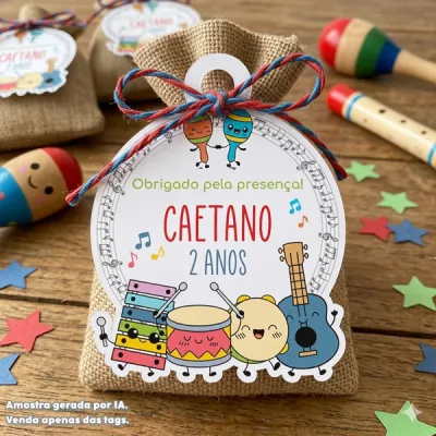 30 TAGS DE CORTE ESPECIAL PARA LEMBRANCINHAS TEMA INSTRUMENTOS MUSICAIS