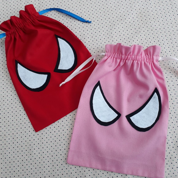 Kit 10 Lembrancinhas Festa Homem Aranha Saquinho Surpresa