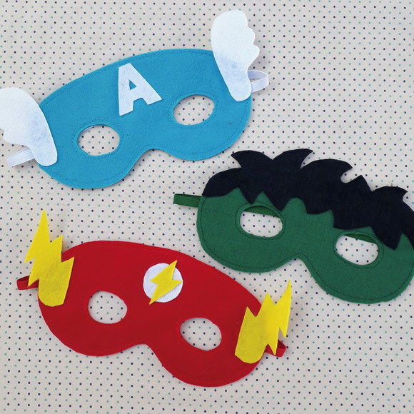 Kit 3 Máscaras Super Heróis em Feltro Lembrancinha
