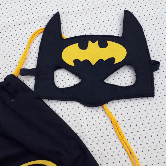 Kit Mochilinha e Máscara Festa Super Herói Batman - Imagem 2