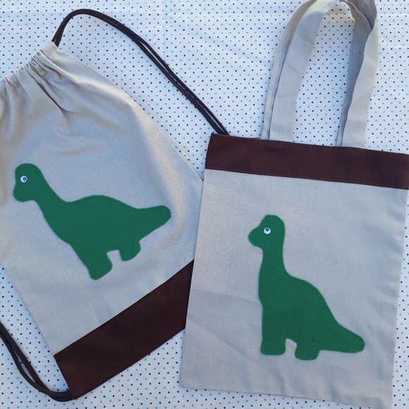 Lembrancinha Mochilinha e Sacolinha Dinossauro Dino Baby - Imagem 3