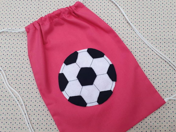 Lembrancinha Mochilinha Futebol Rosa - Imagem 2