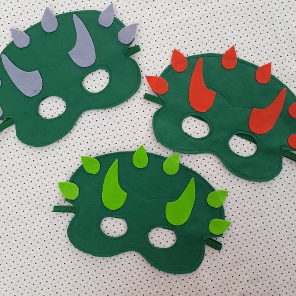 Máscara Dinossauro em Feltro Lembrancinha - Imagem 2