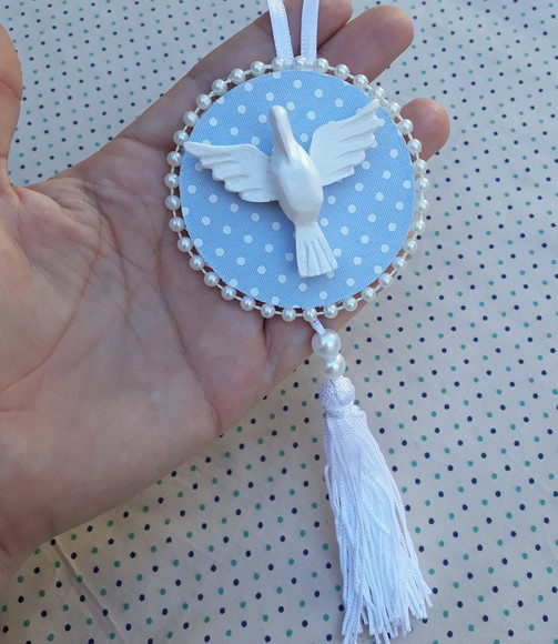 Mini Mandala Divino Espirito Santo Lembrancinha Batismo - Imagem 3