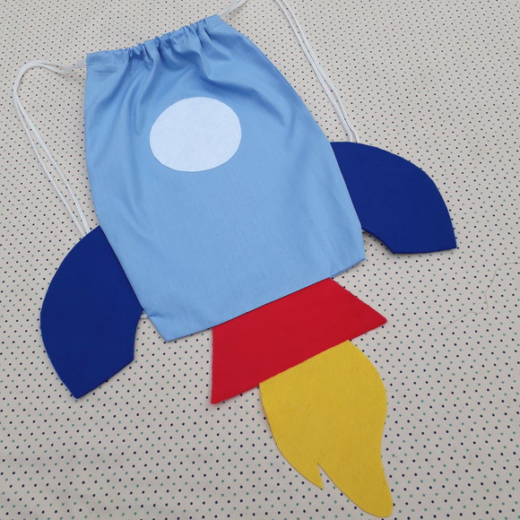 Mochila Astronauta Foguete Lembrancinha Dia das Crianças - Imagem 2