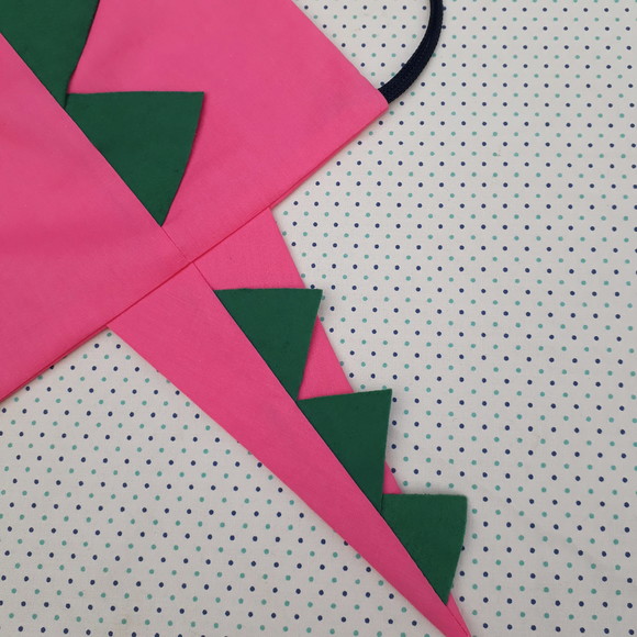 Mochila Dinossauro Rosa com Verde Lembrancinha Aniversário - Imagem 2