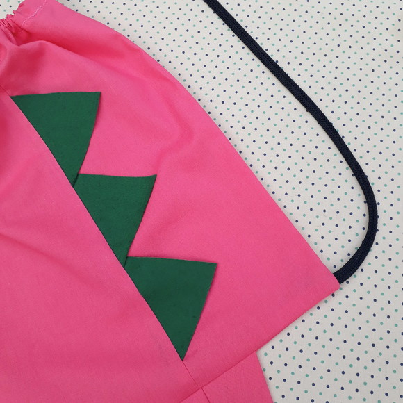 Mochila Dinossauro Rosa com Verde Lembrancinha Aniversário - Imagem 3