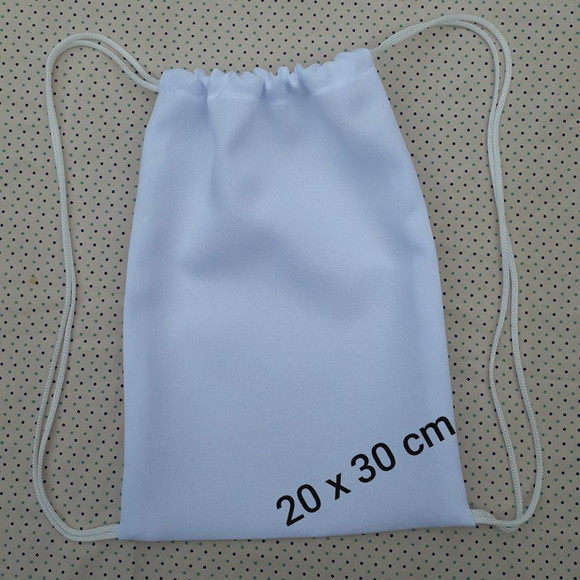 Mochilinha Branca de Poliéster para Lembrancinha 20 x 30 cm