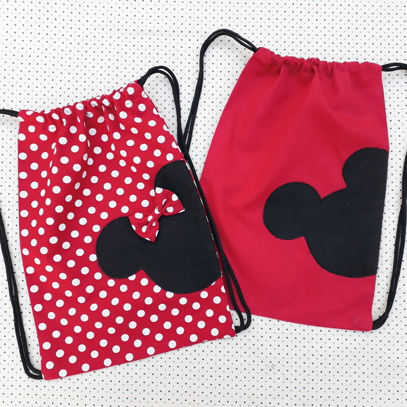 Mochilinha Mickey e Minnie 20 x 28 cm