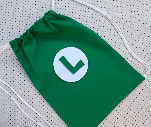 Mochilinha Super Mario Bros Saquinho Ecobag - Imagem 2