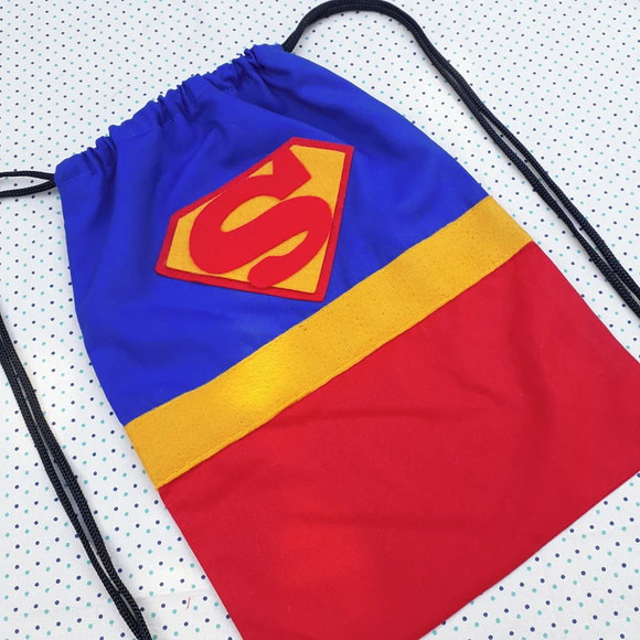 Sacolinha Super Homem e Mulher Maravilha Festa Super Hero - Imagem 2