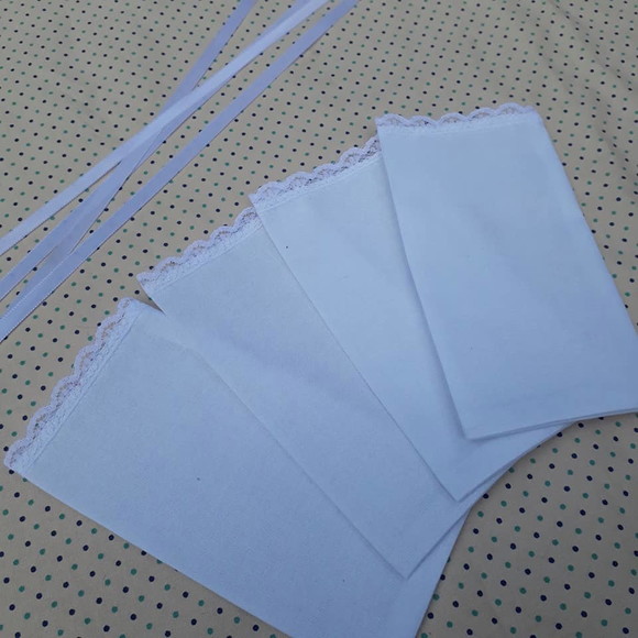 Saquinho de Tecido para Lembrancinhas e Sachê Cor Branco - Imagem 3