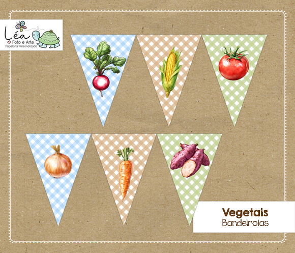 Bandeirola Festa Fazendinha - Vegetais