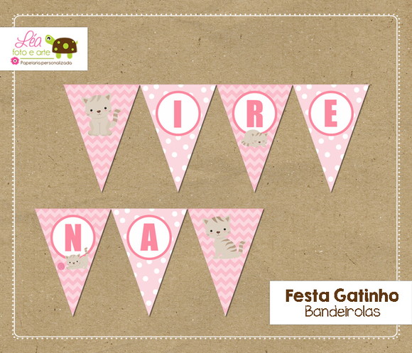 Bandeirola Festa Gatinho