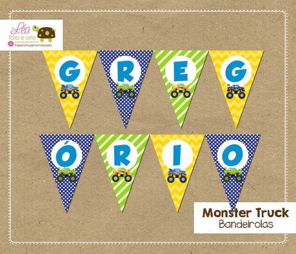 Bandeirola Festa Monster Truck