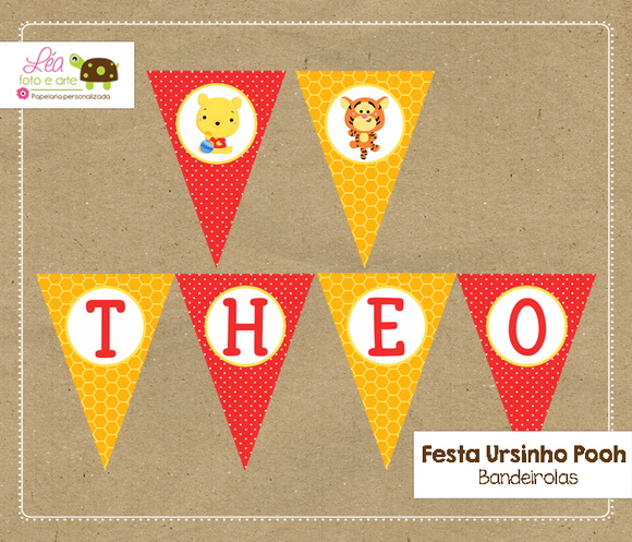 Bandeirola Festa Ursinho Pooh